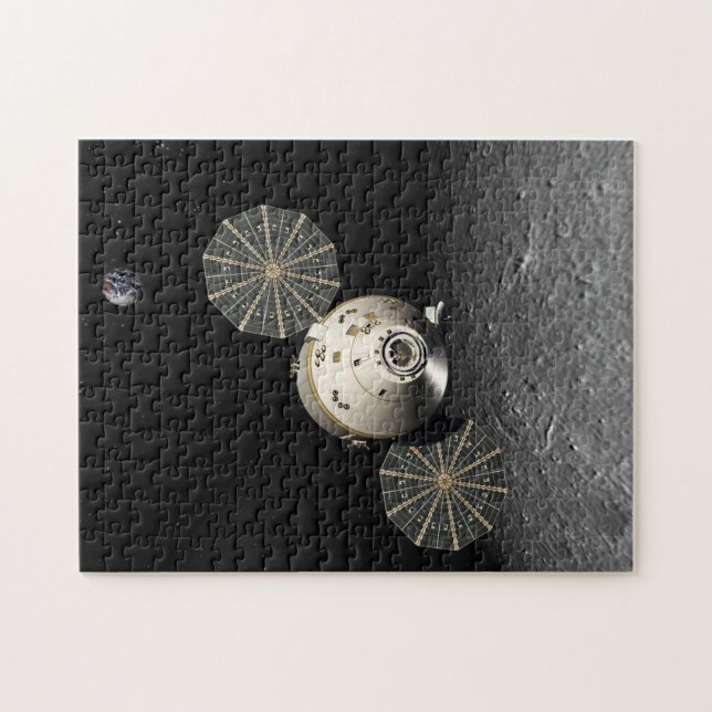 Orion Spacecraft in Lunar Orbit Jigsaw Puzzle (Horizontal)