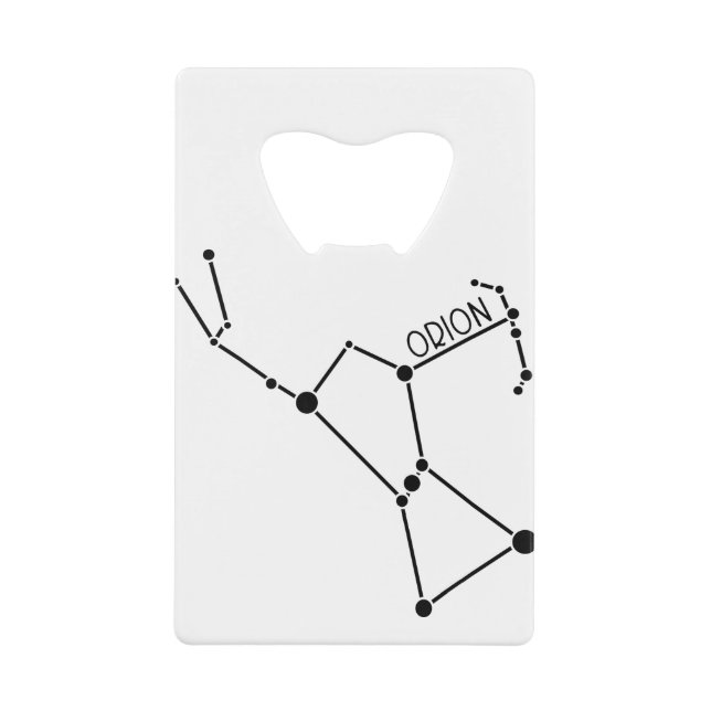 Orion the hunter Constellation Stars graphic Credit Card Bottle Opener (Front)