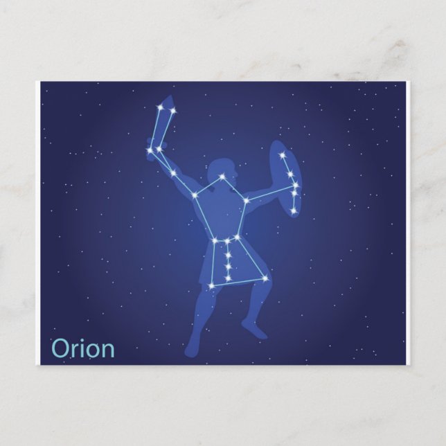 Orion the Hunter in Greek Mythology Holiday Postcard (Front)