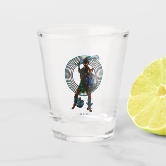 orisha ogun shot glass