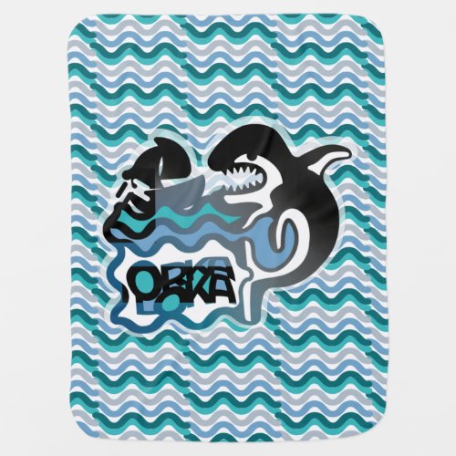 ORKA LOKA  ORCA LOCA BY MASANSER pixelat Baby Blanket