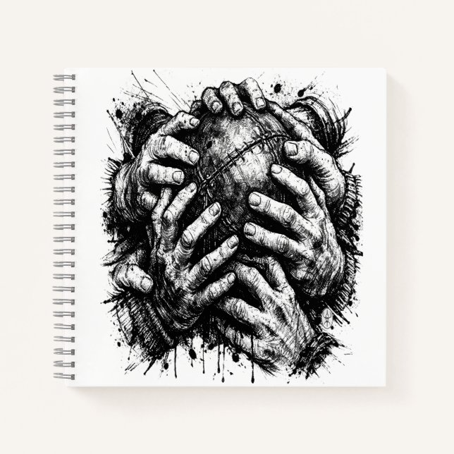 Orkney Ba Grasping Hands Notebook (Front)