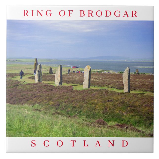 Orkney Ring of Brodgar view ceramic tile (Front)