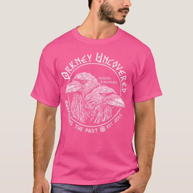 Orkney Uncovered - 2 Raven Design - Huggin And Mun T-Shirt (Front)