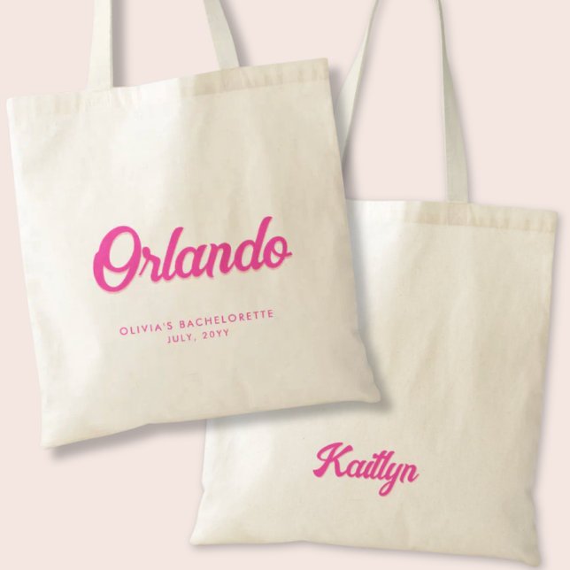 Orlando Bachelorette Party Personalized Tote Bag (Orlando Bachelorette Party Tote Bag)