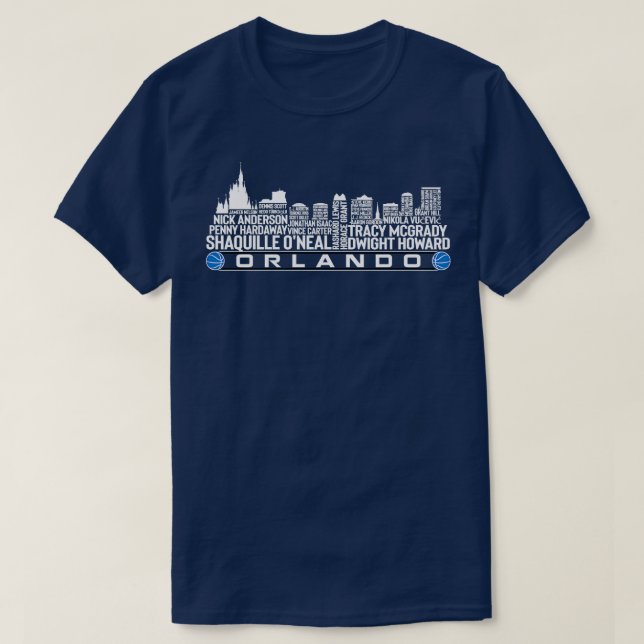 Orlando City Basketball Team All Time Legends T-Shirt (Design Front)