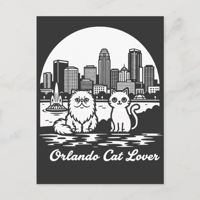 Orlando City Florida Cat Lover Postcard (Front)