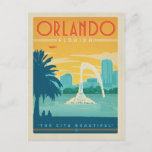 Orlando, FL Postcard<br><div class="desc">Anderson Design Group is an award-winning illustration and design firm in Nashville,  Tennessee. Founder Joel Anderson directs a team of talented artists to create original poster art that looks like classic vintage advertising prints from the 1920s to the 1960s.</div>