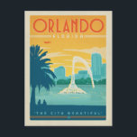 Orlando, FL Postcard<br><div class="desc">Anderson Design Group is an award-winning illustration and design firm in Nashville, Tennessee. Founder Joel Anderson directs a team of talented artists to create original poster art that looks like classic vintage advertising prints from the 1920s to the 1960s.</div>