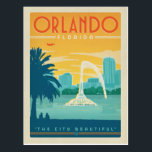 Orlando, FL Postcard<br><div class="desc">Anderson Design Group is an award-winning illustration and design firm in Nashville, Tennessee. Founder Joel Anderson directs a team of talented artists to create original poster art that looks like classic vintage advertising prints from the 1920s to the 1960s.</div>