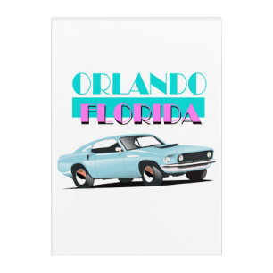 Orlando Florida 80s poster Acrylic Print