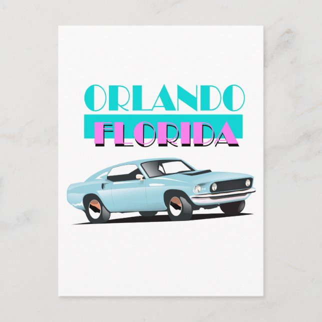 Orlando Florida 80s poster Postcard (Front)