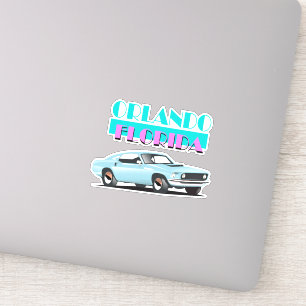 Orlando Florida 80s poster Sticker
