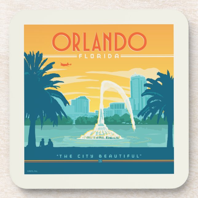 Orlando Florida Beverage Coaster (Front)