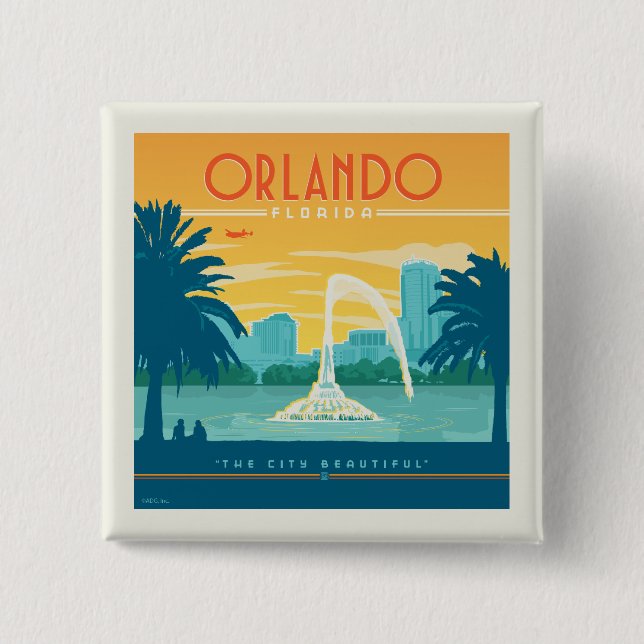 Orlando Florida Button (Front)