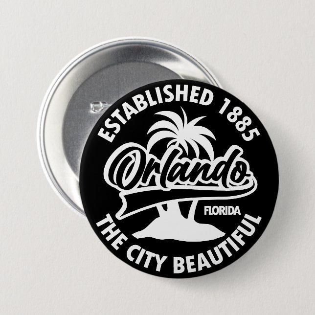 Orlando,Florida Button (Front & Back)
