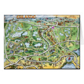 Orlando Florida Cartoon Map (Front Horizontal)