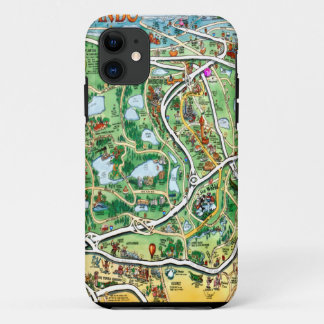 Orlando Florida Cartoon Map iPhone 11 Case