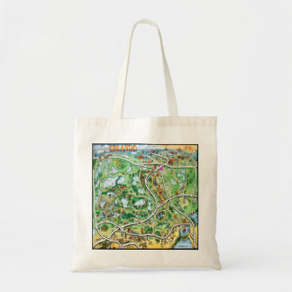 Orlando Florida Cartoon Map Tote Bag