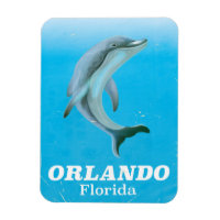 Orlando florida dolphin vintage travel poster