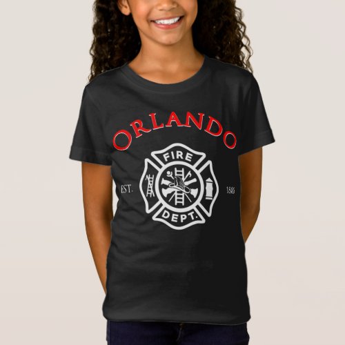 Orlando Florida Fire Rescue Department Firefighter T_Shirt