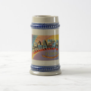 Orlando Florida FL Old Vintage Travel Souvenir Beer Stein