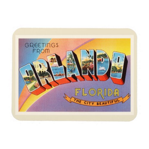 Orlando Florida FL Old Vintage Travel Souvenir Magnet