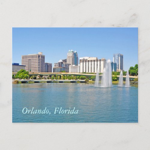 Orlando Florida from Lake Lucerne Postcard