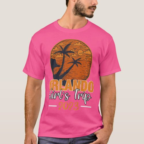 Orlando Florida Girls Trip 2023 Vintage Sunset   T_Shirt