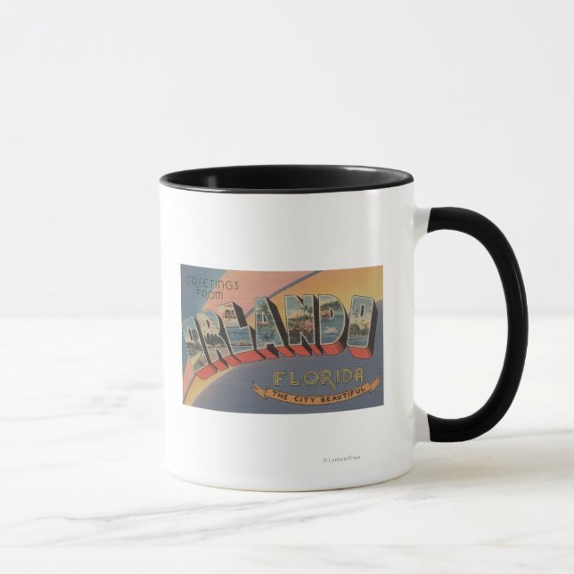 Orlando, Florida - Large Letter Scenes 2 Mug (Right)