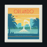 Orlando Florida Magnet<br><div class="desc">Anderson Design Group is an award-winning illustration and design firm in Nashville, Tennessee. Founder Joel Anderson directs a team of talented artists to create original poster art that looks like classic vintage advertising prints from the 1920s to the 1960s.</div>