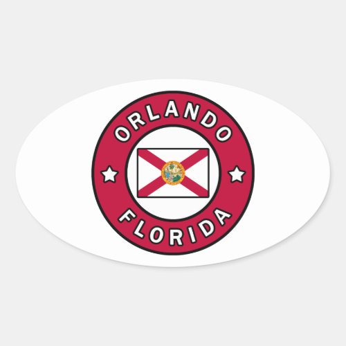 Orlando Florida Oval Sticker