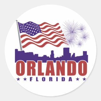 Orlando Florida Patriotic Sticker