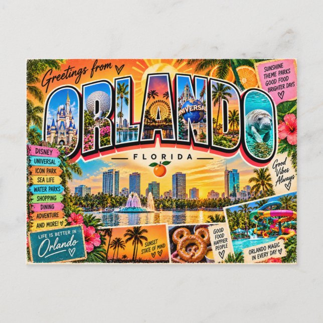 Orlando Florida Postcard (Front)