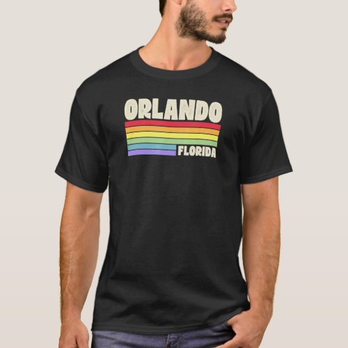 Orlando Florida Pride Rainbow Flag Gay Pride Merch T_Shirt
