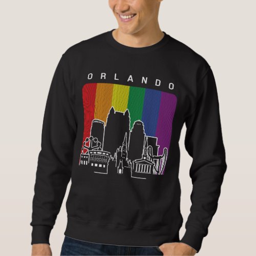 Orlando Florida Rainbow Flag LGBTQAI Pride Sweatshirt