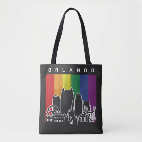 Orlando Florida Rainbow Flag LGBTQAI Pride Tote Bag