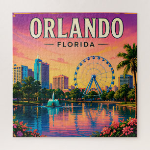 🎡 Orlando Florida Skyline And Lake Eola  Jigsaw Puzzle