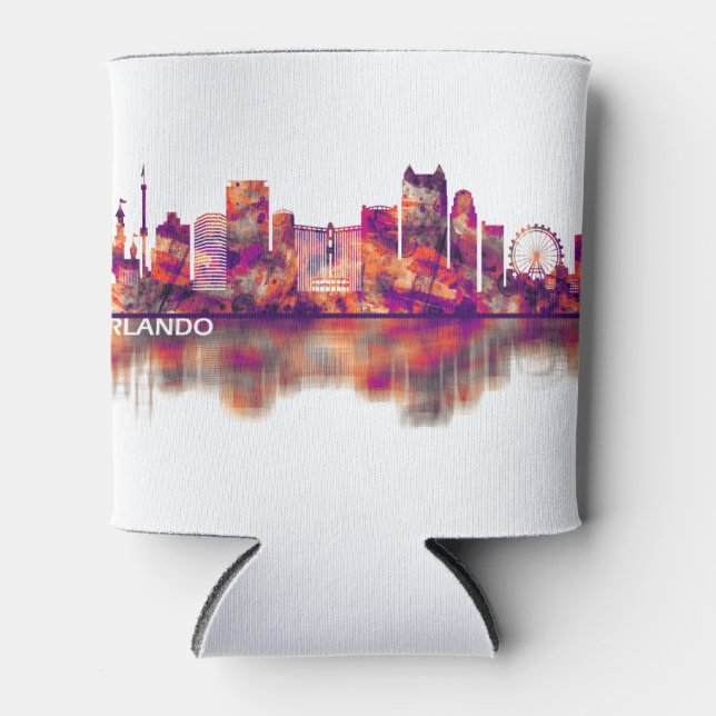 Orlando Florida Skyline Can Cooler (Front)