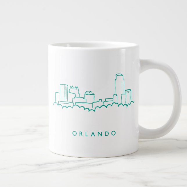 Orlando Florida Skyline Giant Coffee Mug (Right)