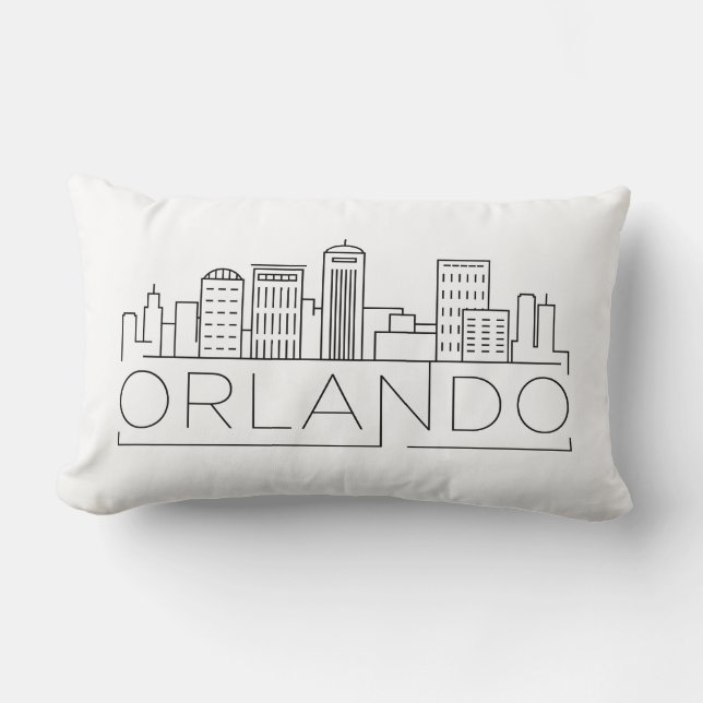 Orlando, Florida Skyline Lumbar Pillow (Front)