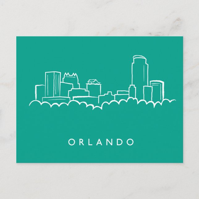 Orlando Florida Skyline Postcard (Front)