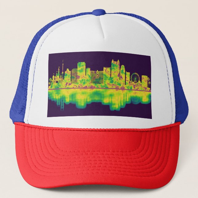 Orlando Florida Skyline Trucker Hat (Front)