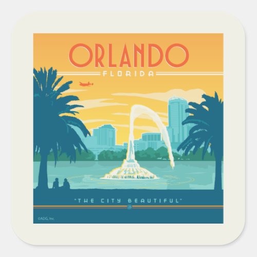 Orlando Florida Square Sticker