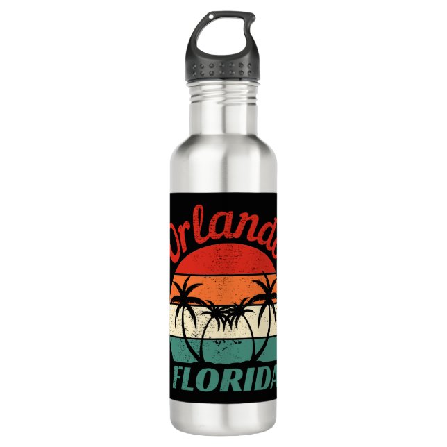 Orlando Florida Stainless Steel Water Bottle (Front)
