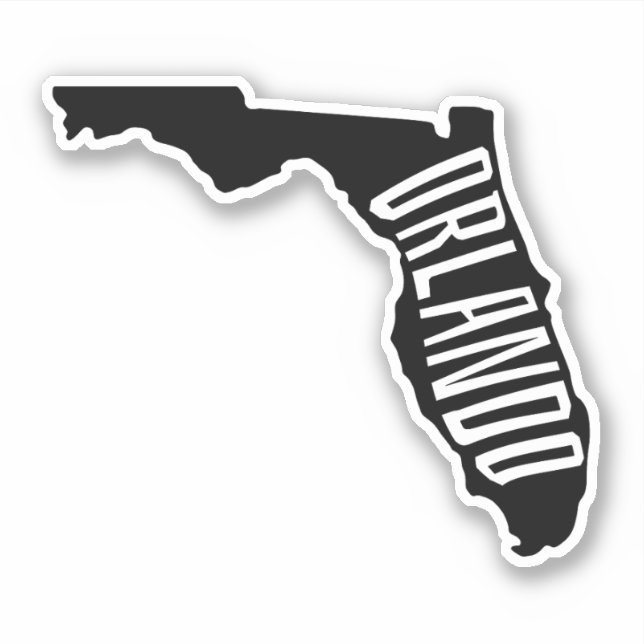 Orlando, Florida State Outline - Travel Sticker (Front)