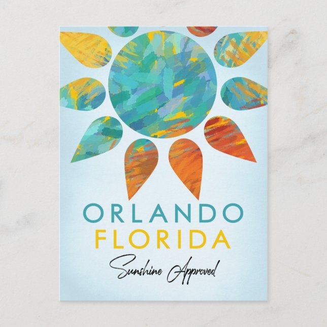 Orlando Florida Sunshine Travel Postcard (Front)