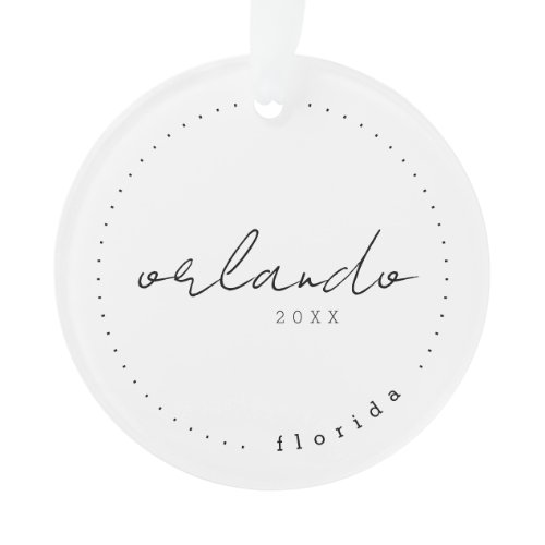 Orlando Florida Travel United States Simple Ornament