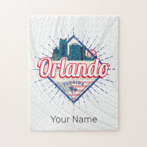 Orlando Florida United States Skyline Vintage USA Jigsaw Puzzle