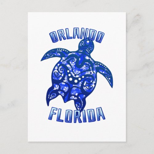 Orlando Florida Vacation Tribal Turtle Postcard
